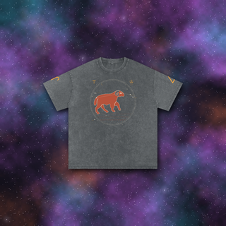 Aries Zodiac Oversized T-Shirt – Snow Wash Heavyweight Cotton