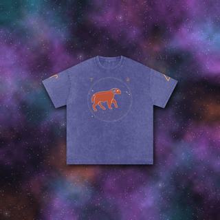 Aries Zodiac Oversized T-Shirt – Snow Wash Heavyweight Cotton