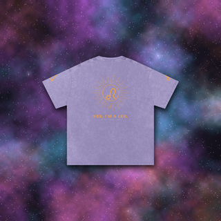 Leo Zodiac Oversized T-Shirt – Snow Wash Heavyweight Cotton