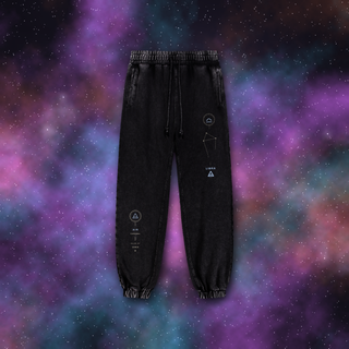 Libra zodiac joggers on deep-space background