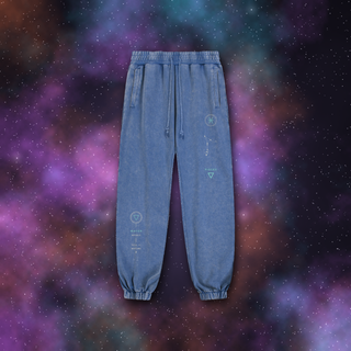 Pisces Zodiac Joggers – Snow Wash Heavyweight Sweatpants