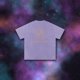 Sagittarius Zodiac Oversized T-Shirt – Snow Wash Heavyweight Cotton