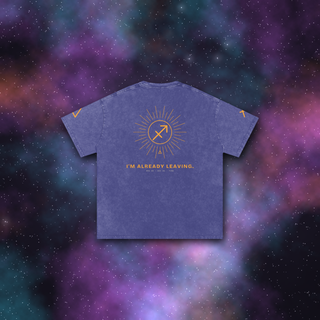 Sagittarius Zodiac Oversized T-Shirt – Snow Wash Heavyweight Cotton