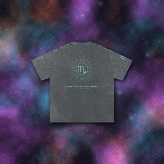Scorpio Zodiac Oversized T-Shirt – Snow Wash Heavyweight Cotton