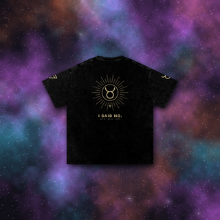 Taurus Zodiac Oversized T-Shirt – Snow Wash Heavyweight Cotton