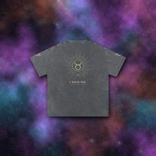 Taurus Zodiac Oversized T-Shirt – Snow Wash Heavyweight Cotton