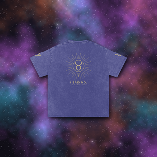 Taurus Zodiac Oversized T-Shirt – Snow Wash Heavyweight Cotton