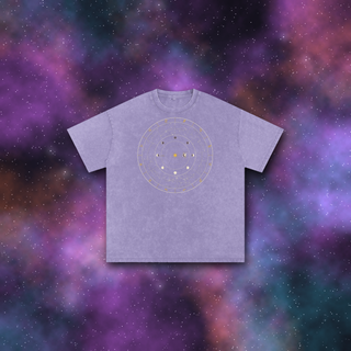 The Zodiac Wheel Oversized T-Shirt – Snow Wash Heavyweight Cotton